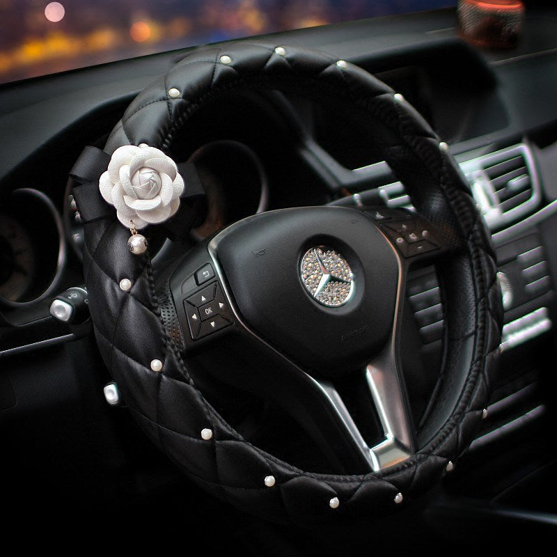 Car Universal Camellia Steering Wheel Cover