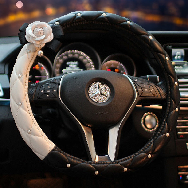 Universal wheel skins PU leather steering wheel cover for comfortable driving experience